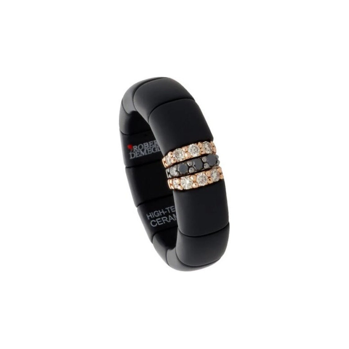 Roberto Demeglio Black Ceramic & Diamond Ring - Aurum Jewels