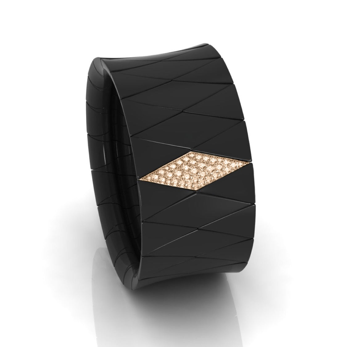 Roberto Demeglio Diva Sandblasted Ceramic, Diamond & Pink Gold Bracelet - Aurum Jewels