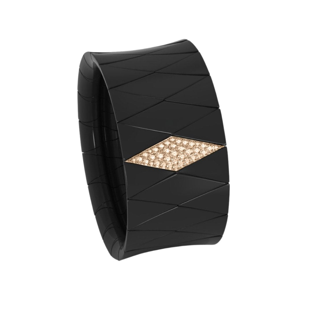 Roberto Demeglio Diva Sandblasted Ceramic, Diamond & Pink Gold Bracelet - Aurum Jewels