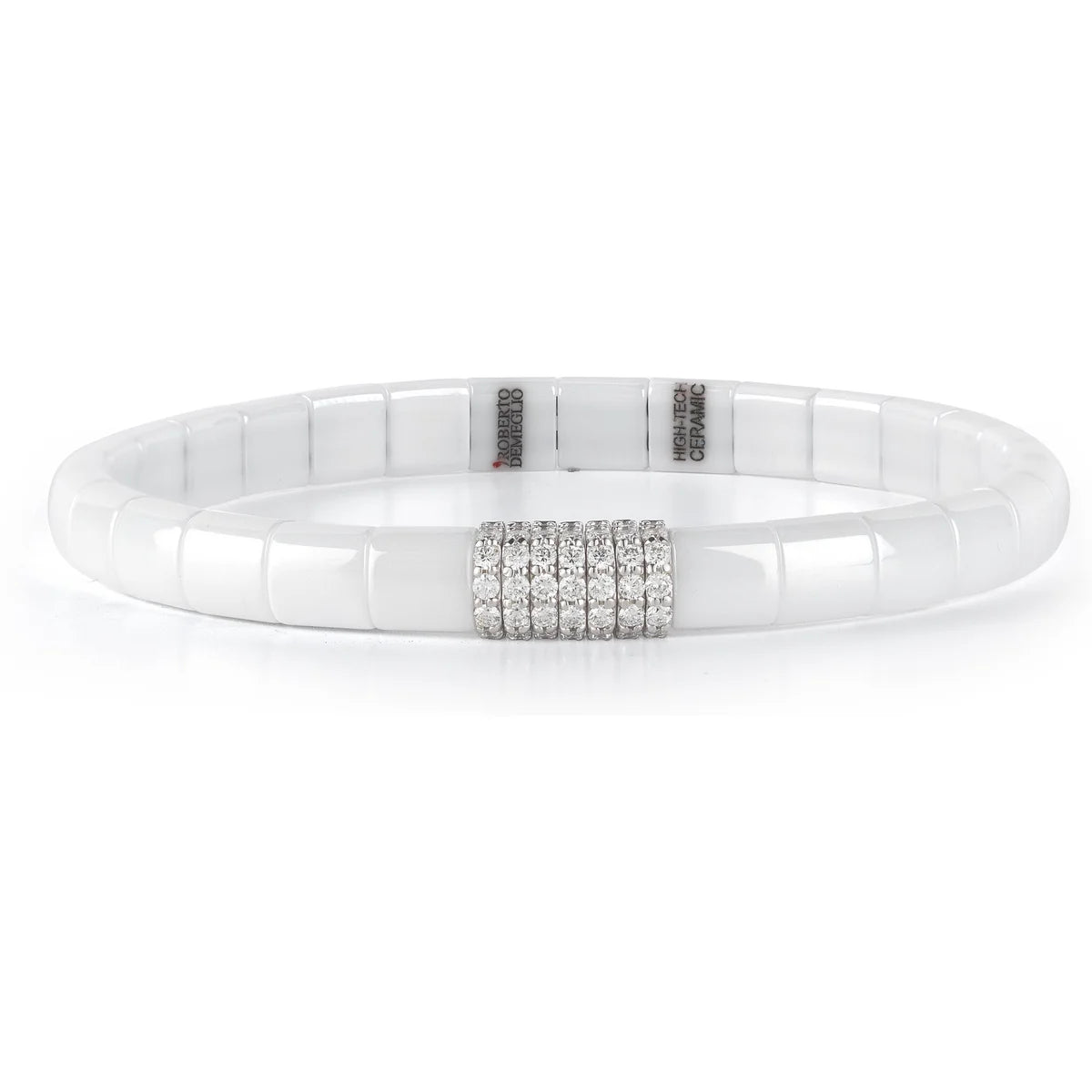 Roberto Demeglio White Ceramic & Diamond Bracelet - Aurum Jewels