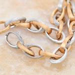 Rose & White Gold Link Bracelet - Aurum Jewels