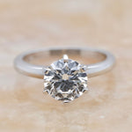 Round Brilliant Cut Diamond Solitaire Engagement Ring - Aurum Jewels