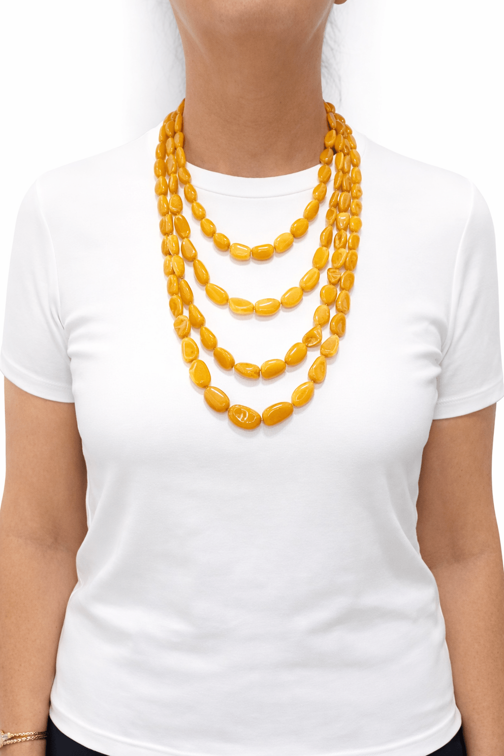Set of Three Amber Bead Strands - Aurum Jewels