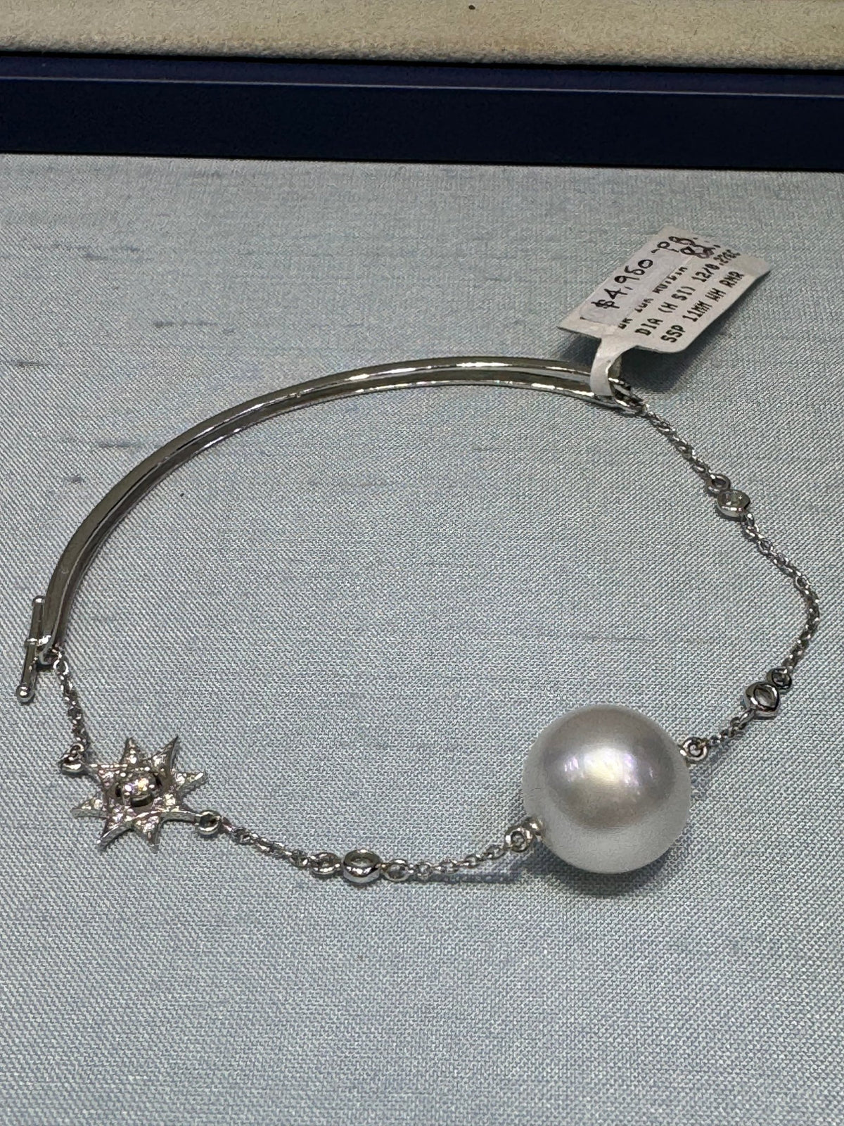 South Sea Pearl & Diamond Bracelet - Aurum Jewels