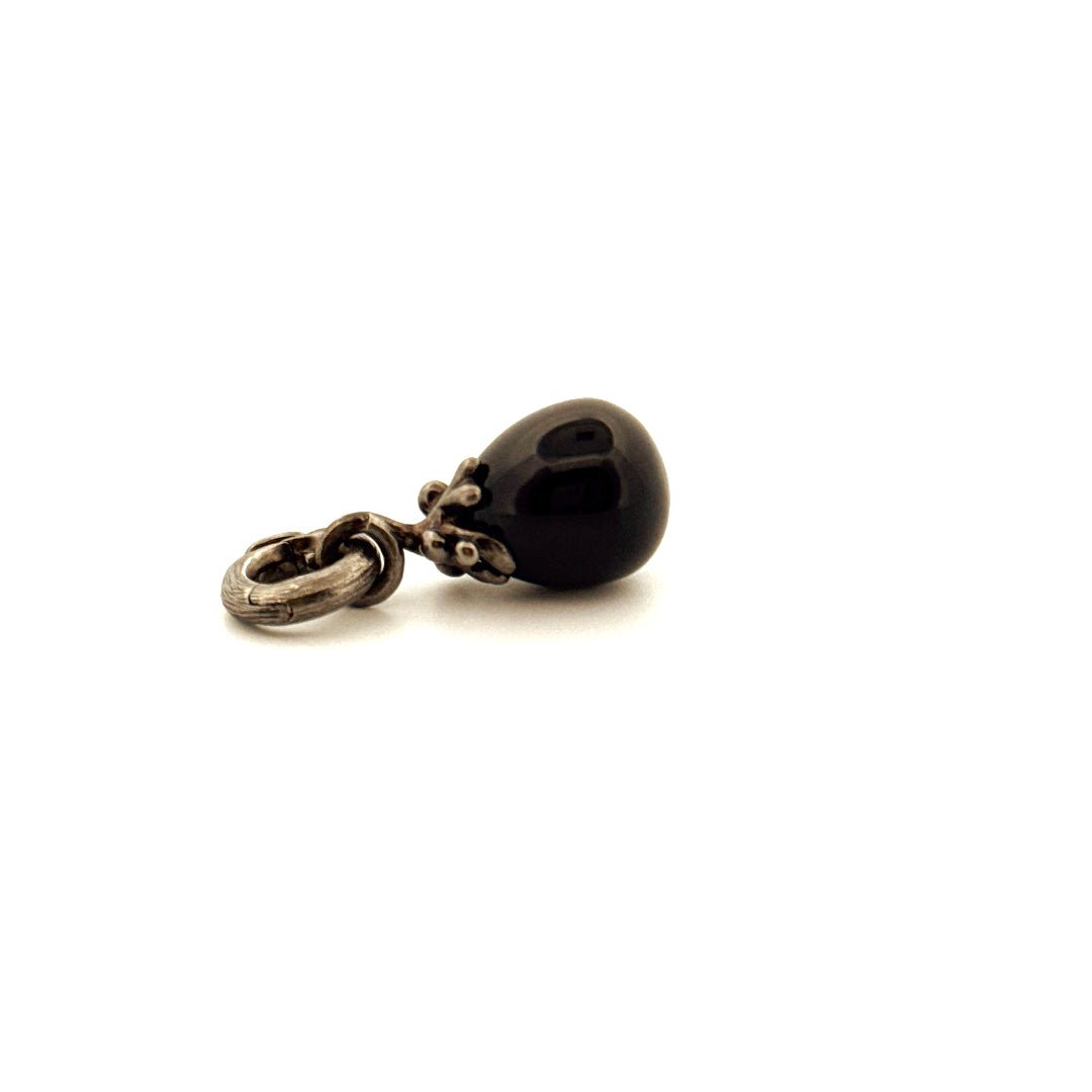 Sterling Silver Oly Lynggaard Onyx Sweet Drop - Aurum Jewels