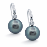 Tahitian Pearl & Diamond Articulated Drop Earrings - Aurum Jewels