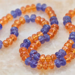 Tanzanite & Spessartite Garnet Necklace - Aurum Jewels