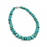 Turquoise Gemstone Bead Necklace 41cm - Aurum Jewels