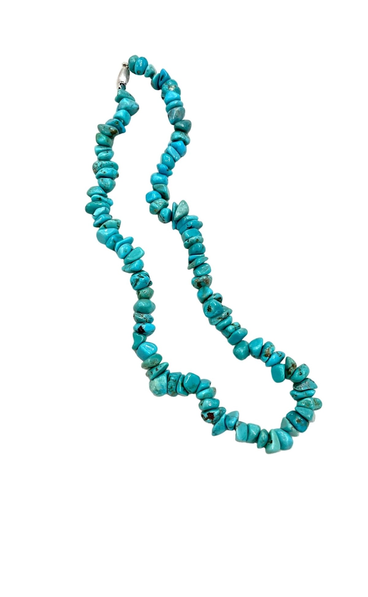 Turquoise Gemstone Bead Necklace 41cm - Aurum Jewels