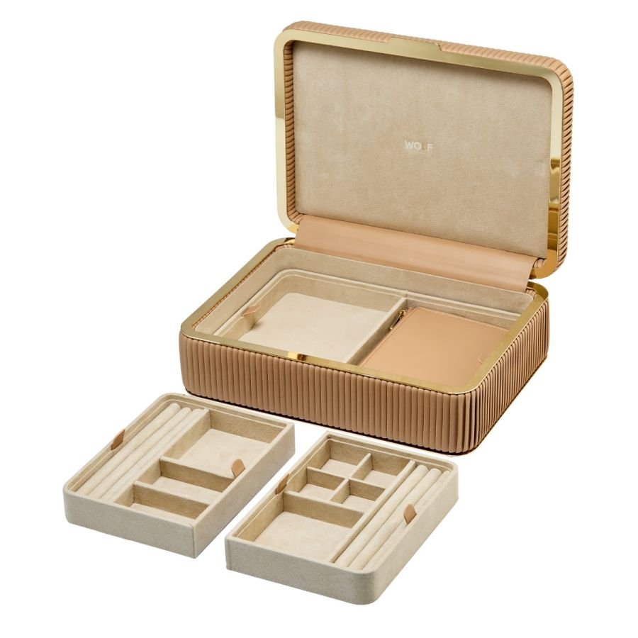 Wolf Bella Medium Jewellery Box in Mocha - Aurum Jewels