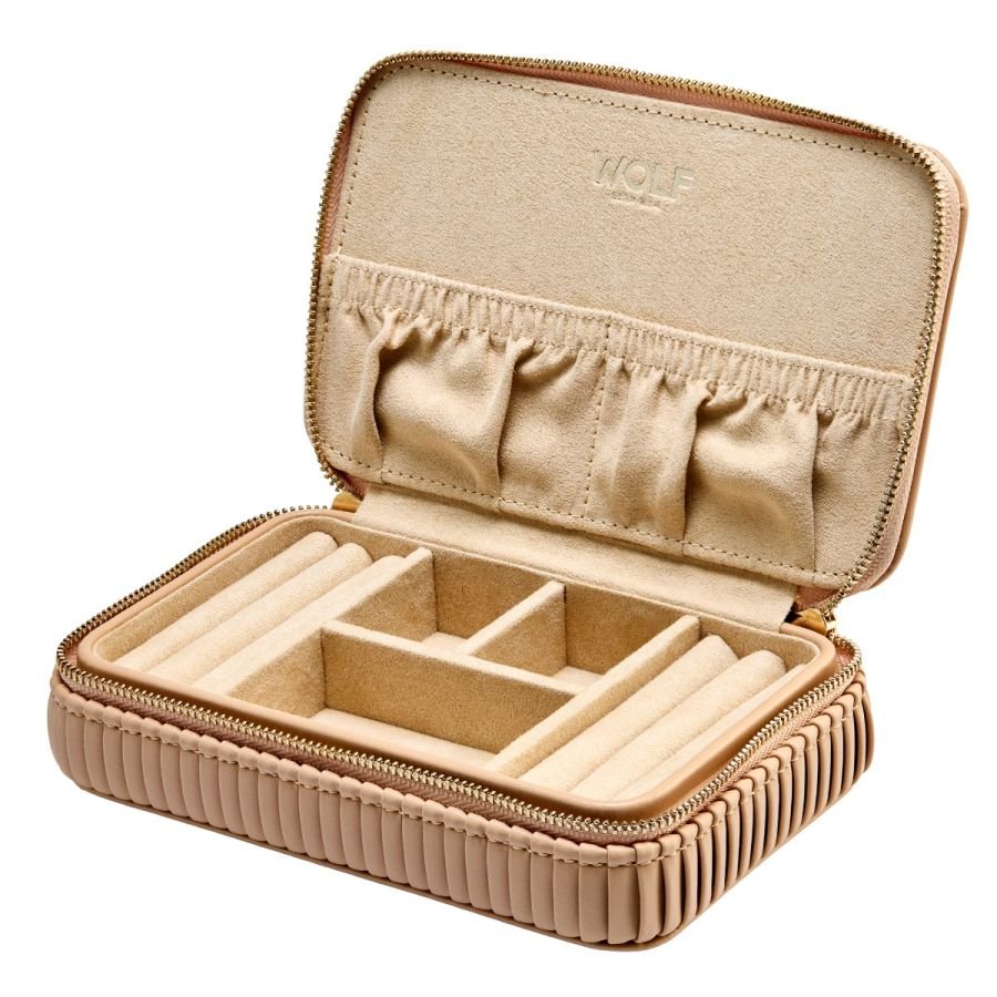 Wolf Bella Zip Case in Mocha - Aurum Jewels
