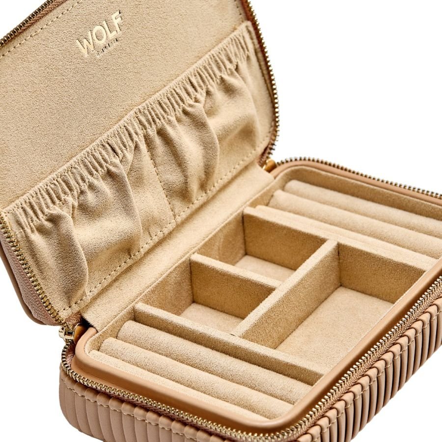Wolf Bella Zip Case in Mocha - Aurum Jewels
