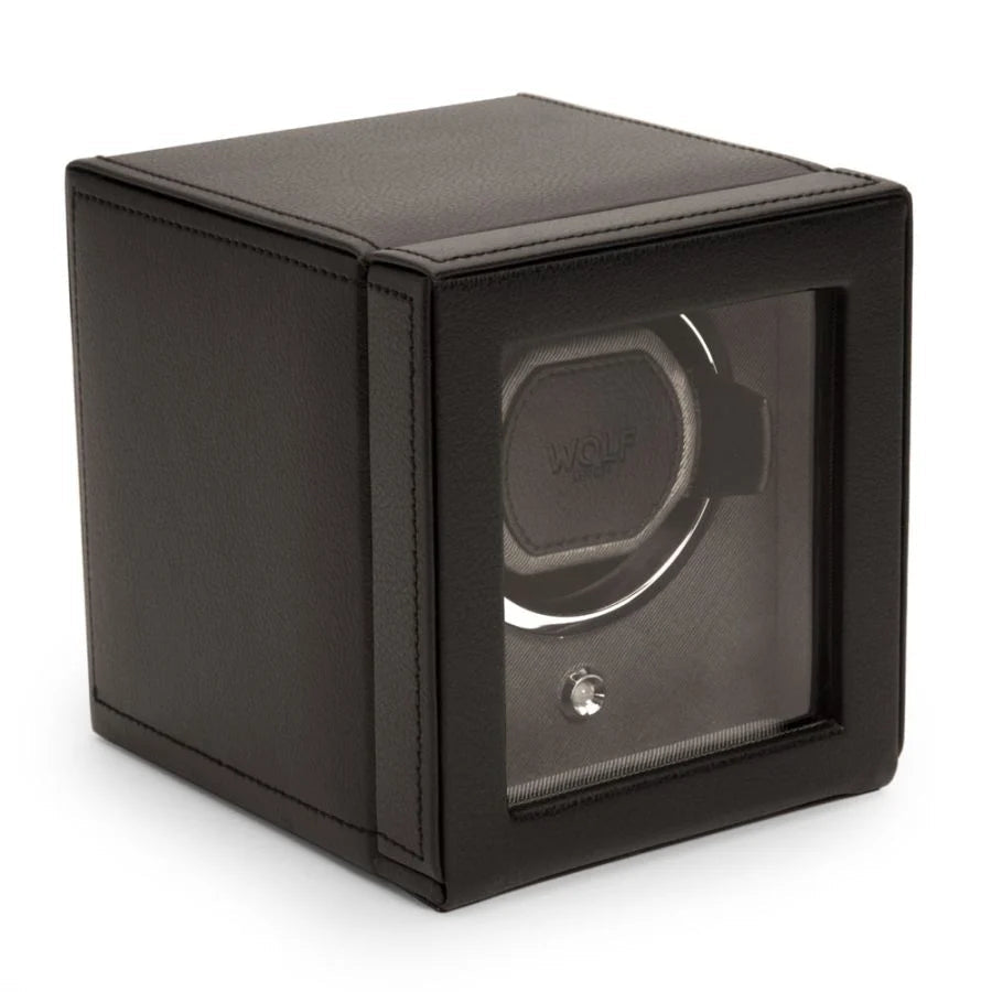 Wolf Cub Single Watch Winder With Cover - Aurum Jewels