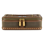 Wolf Ida Travel Zip Khaki Jewellery Case - Aurum Jewels