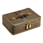 Wolf Ida Travel Zip Khaki Jewellery Case - Aurum Jewels