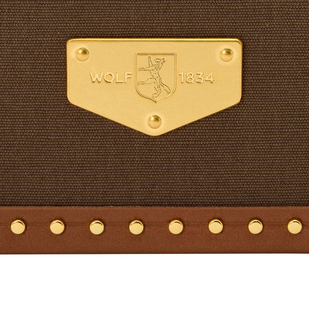 WOLF Ida Trunk Jewellery Box Khaki - Aurum Jewels