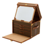 WOLF Ida Trunk Jewellery Box Khaki - Aurum Jewels
