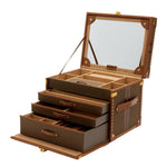 WOLF Ida Trunk Jewellery Box Khaki - Aurum Jewels