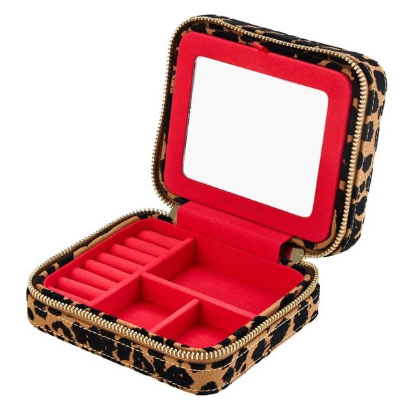 Wolf Savanna Leopard Print Jewellery Zip Case - Aurum Jewels