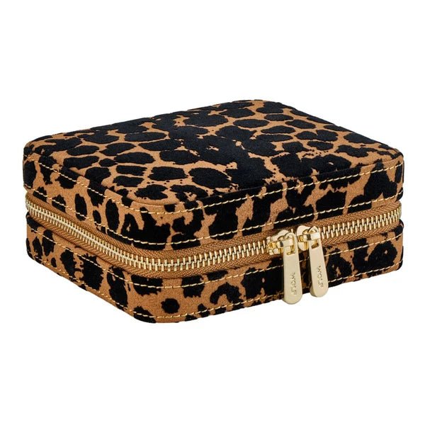Wolf Savanna Leopard Print Jewellery Zip Case - Aurum Jewels