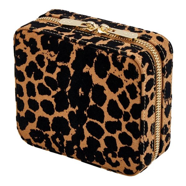 Wolf Savanna Leopard Print Jewellery Zip Case - Aurum Jewels