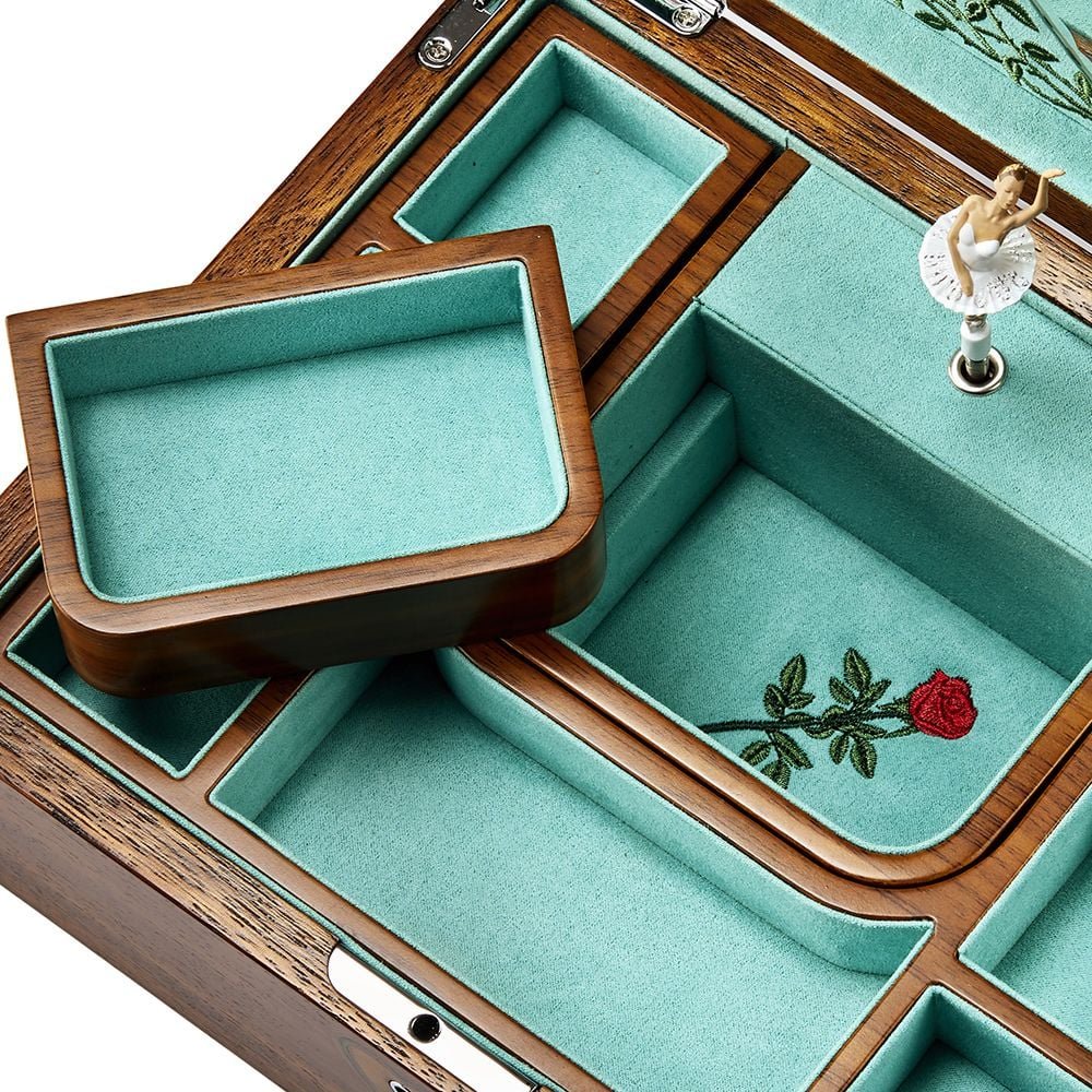 WOLF Sleeping Beauty Music Jewellery Box - Aurum Jewels