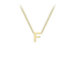 Yellow Gold Petite Initial Necklace - Aurum Jewels