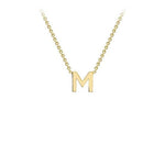 Yellow Gold Petite Initial Necklace - Aurum Jewels