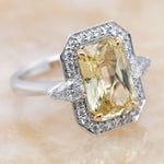 Yellow Sapphire & Diamond Ring - Aurum Jewels