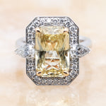 Yellow Sapphire & Diamond Ring - Aurum Jewels
