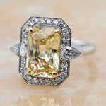 Yellow Sapphire & Diamond Ring - Aurum Jewels